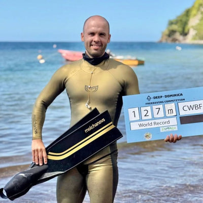 Alexey Molchanov Sets New 127m Bifins World Record Using Fiberglass Fins