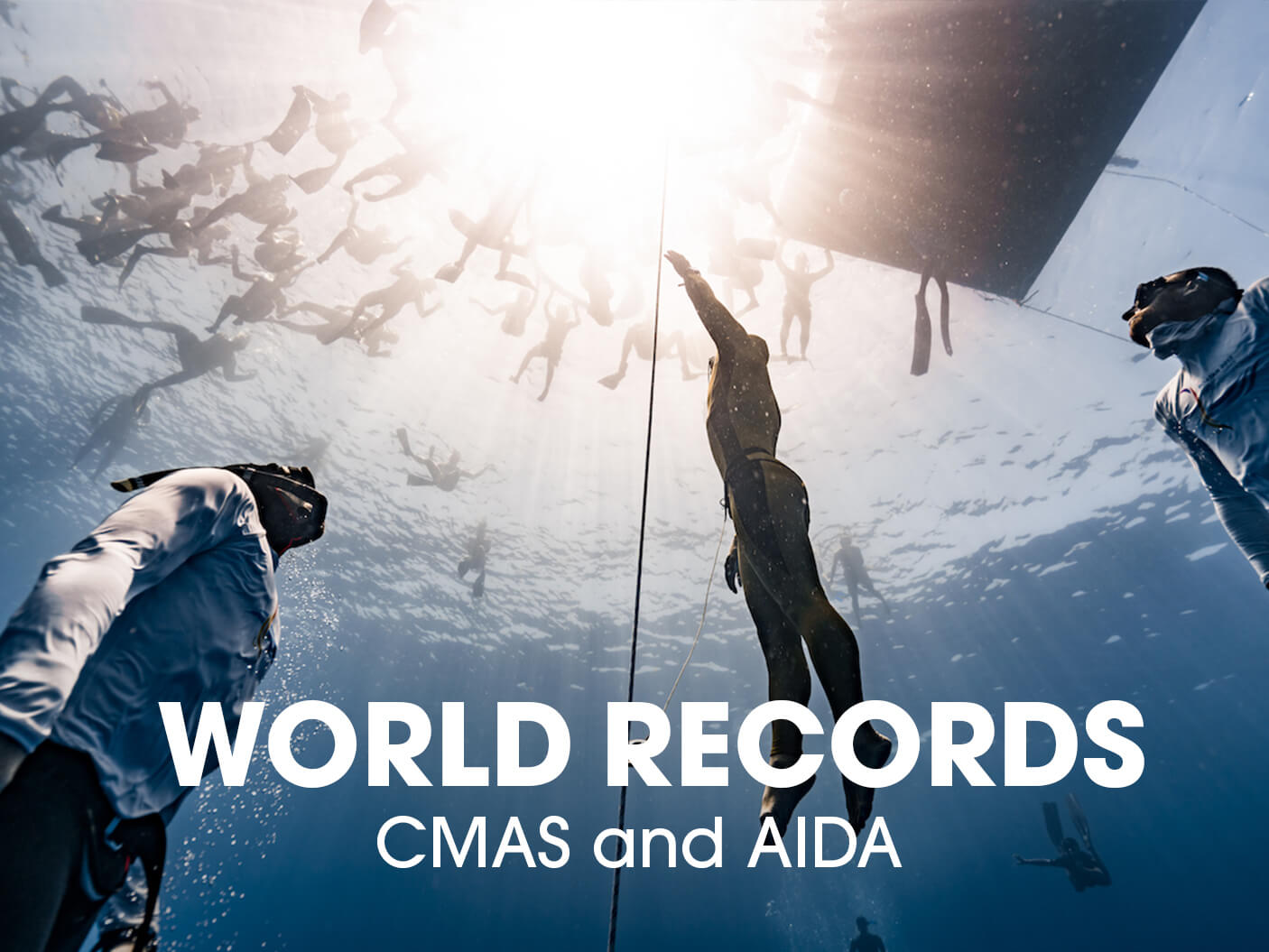 当前 CMAS 和 AIDA 自由潜水世界纪录