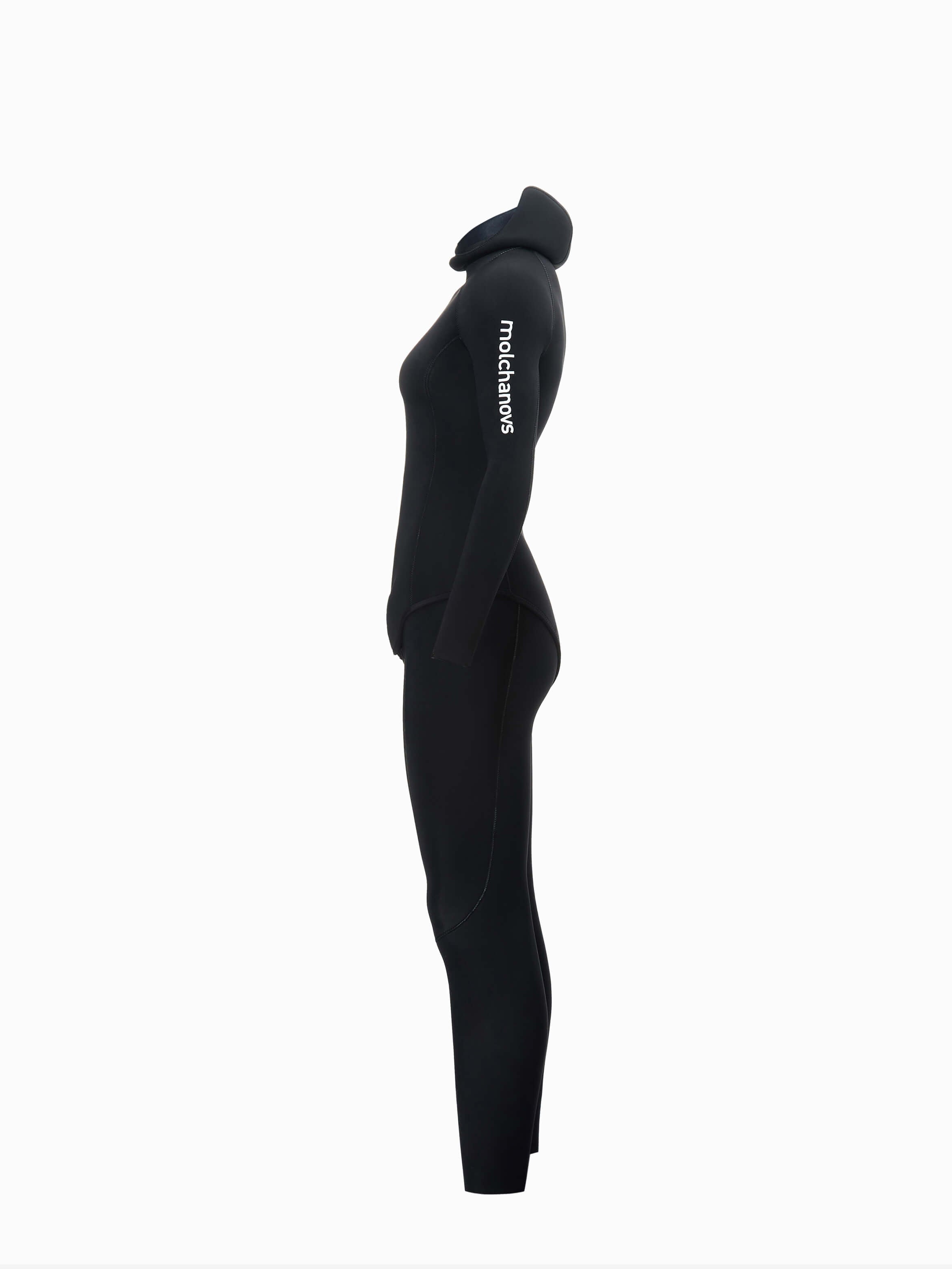 Side view of Molchanovs womens open cell wetsuit 