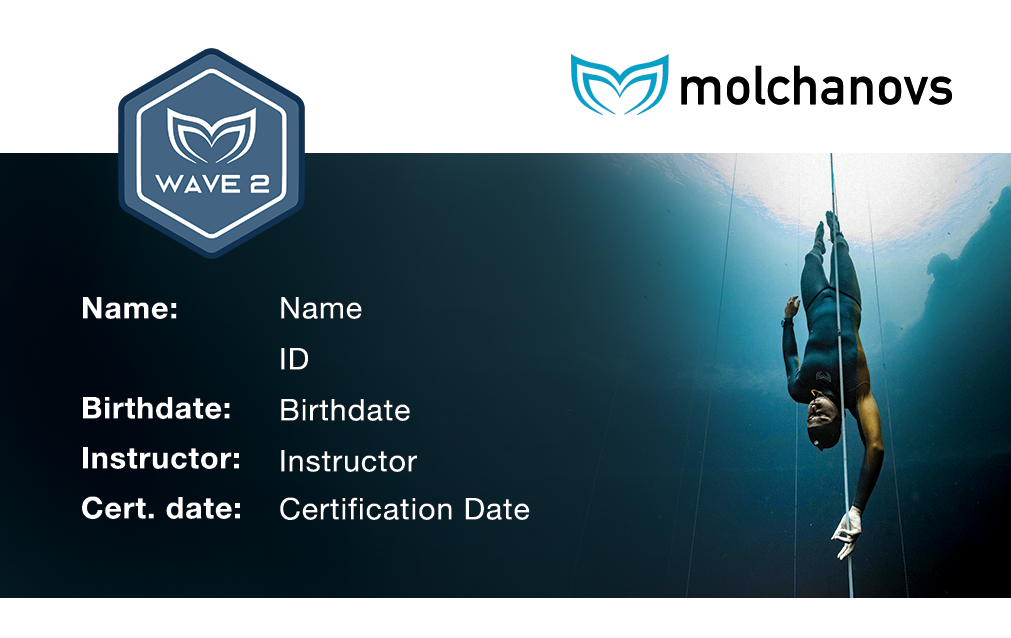 Molchanovs Freediving Certification Card